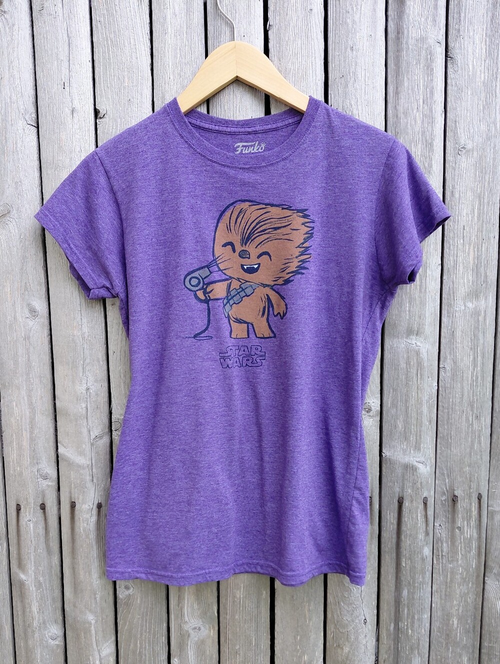 Funko Star Wars purple cotton Chewy Chewbacca graphic tee thshirt Womens M